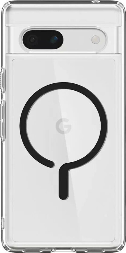 Google Pixel 7A Ultra Hybrid Ultra Deksel - MagSafe Kompatibel - Gjennomsiktig / Svart