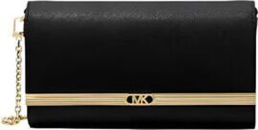Michael Kors Mona Leather Large Clutch - Black One Size