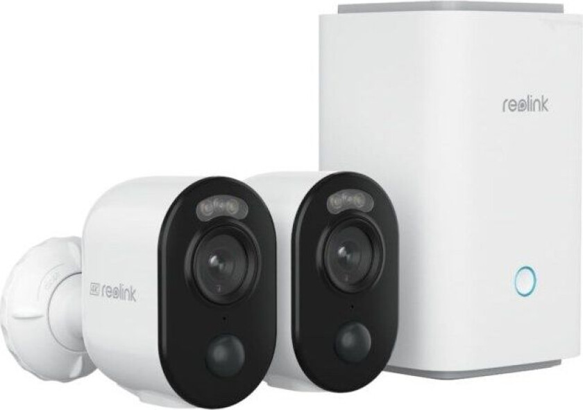 Home Hub med 2x Argus 3 Ultra 4K-kamera