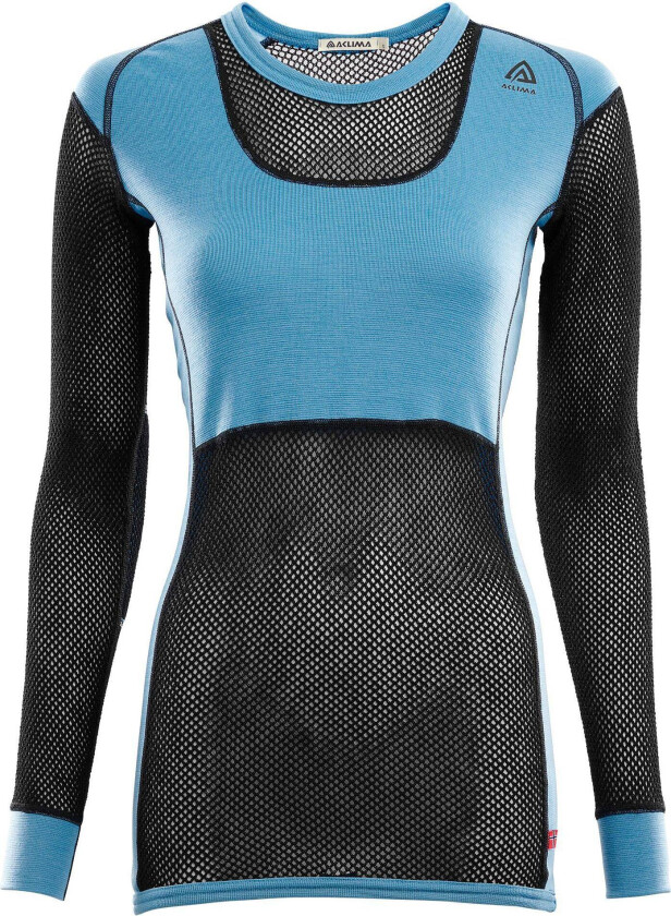 Woolnet Crew Neck W's azure blue/jet black