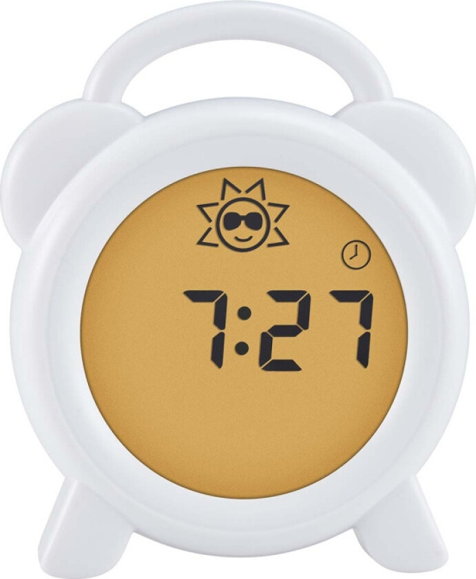 Sleep trainer nattlampa och väckarklocka vit