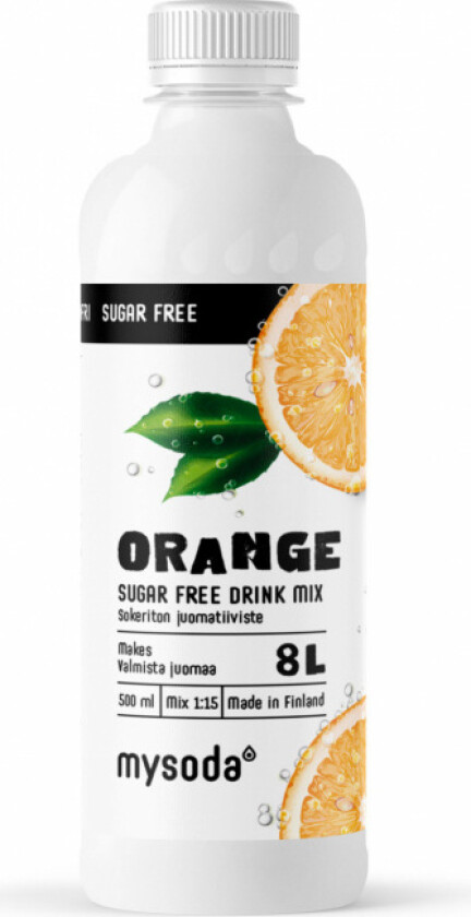 Orange Sugar Free 500 ml - Ger 8L dryck