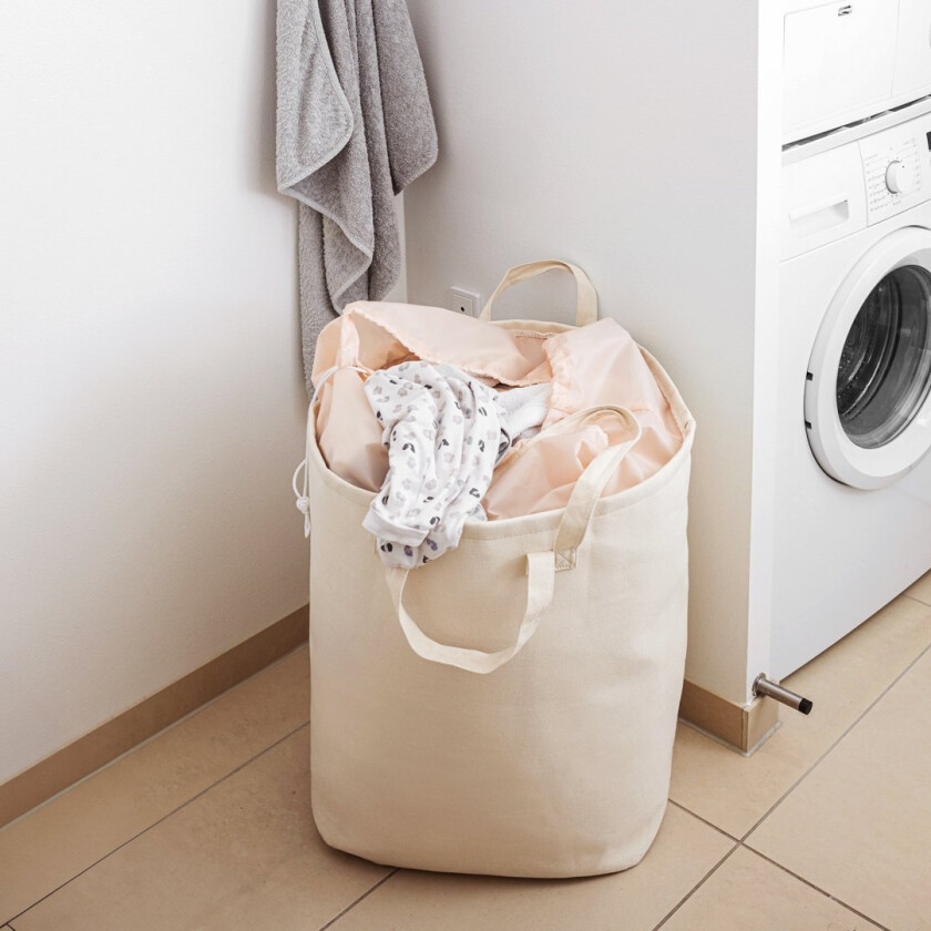 - Laundry Basket - Beige - 58x47x37 cm