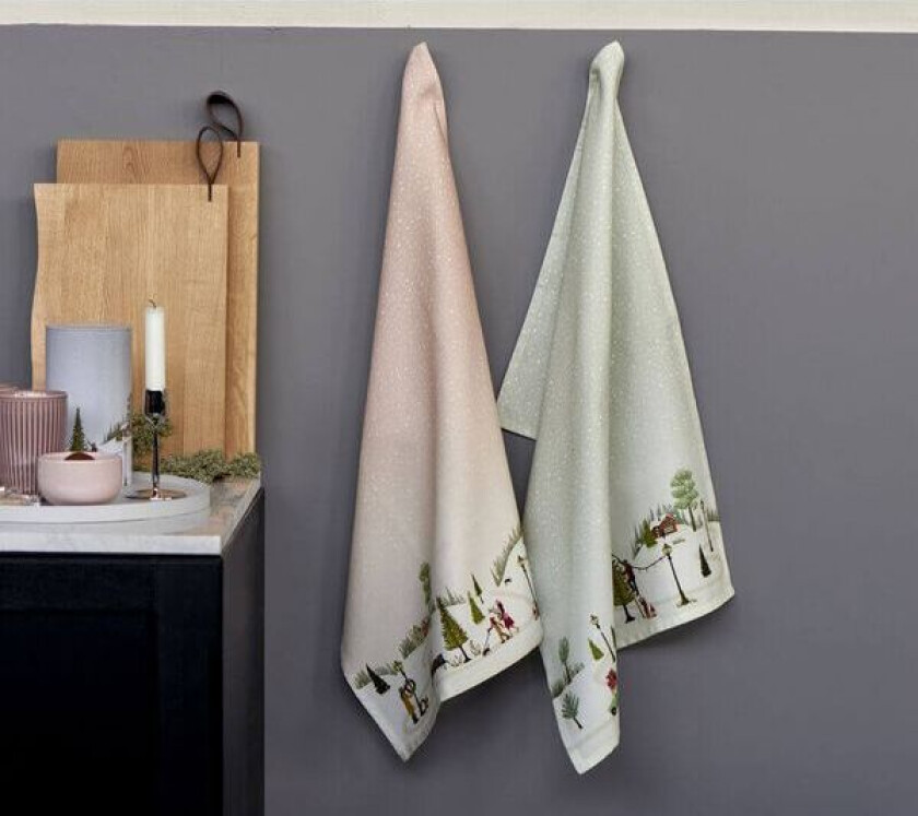 Pillivuyt Vinter Kjøkkenhåndkle Woodrose