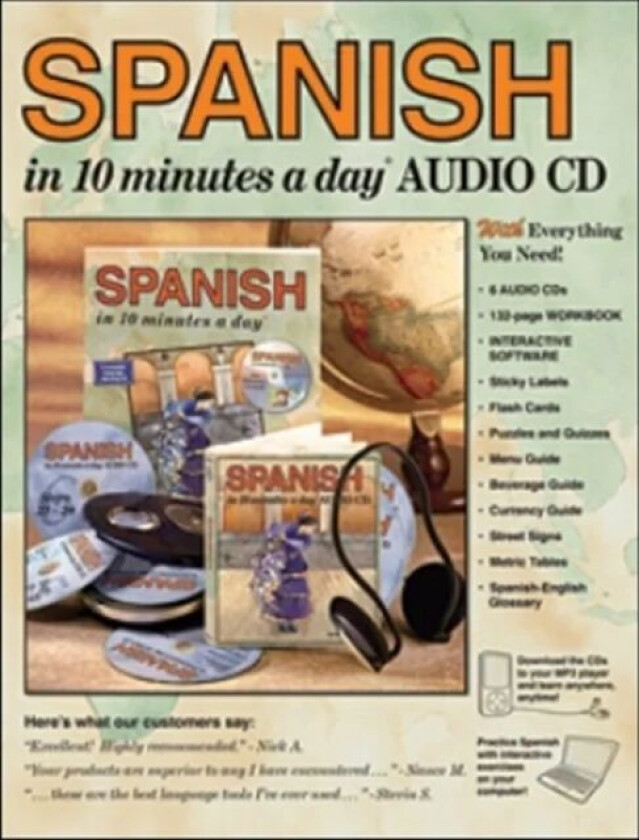 SPANISH in 10 minutes a day (R) BOOK + AUDIO av Kristine K Kershul
