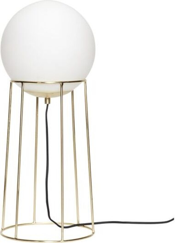 Gulvlampe Metall/ Glass Messing/ Hvit