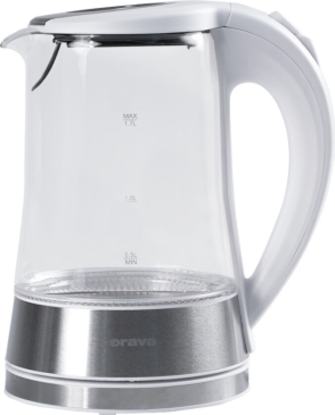 Vk-4017 W, 1,7 L, 2200 W, Hvit, Glass, Plastikk, Vannivåindikator, Overopphetingsbeskyttelse