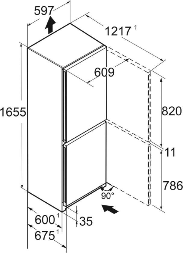 Cnsfd 5023, 280 L, Ikke-Frost (Kjøleskap), Sn-T, 10 Kg/24T, D, Rustfritt Stål