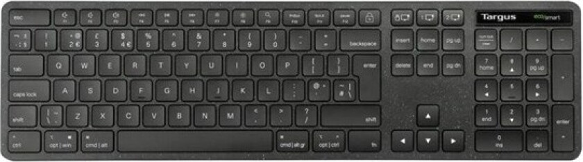 EcoSmart - keyboard full size - QWERTY - Nordic - black Input Device - Tastatur - Nordisk - Svart
