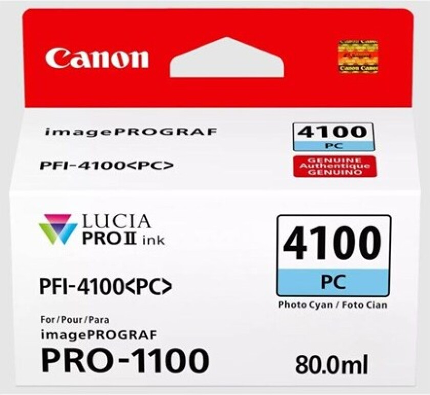 PFI 4100 PC - Blekkpatron Fotocyan