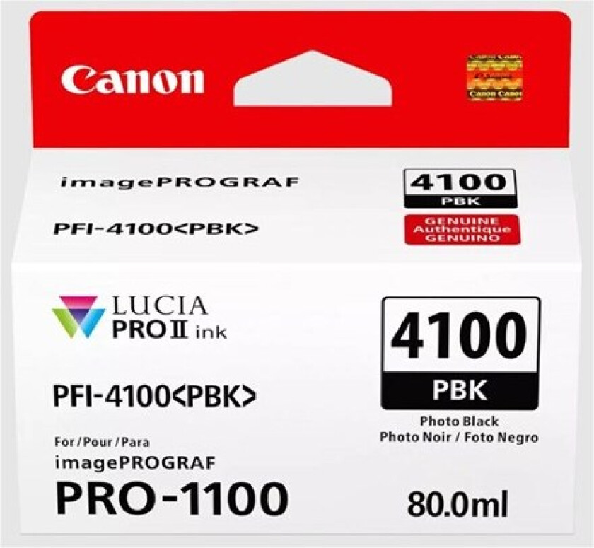 Bilde av PFI 4100 PBK - Blekkpatron Foto-sort
