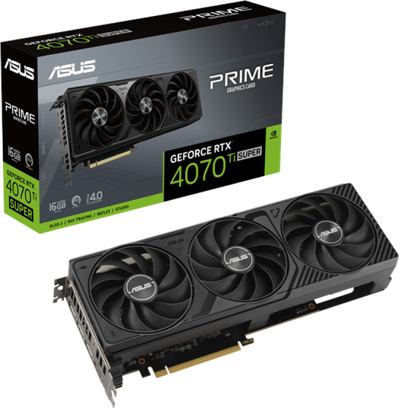 GeForce RTX 4070 Ti SUPER Prime - 16GB GDDR6X RAM - Grafikkort