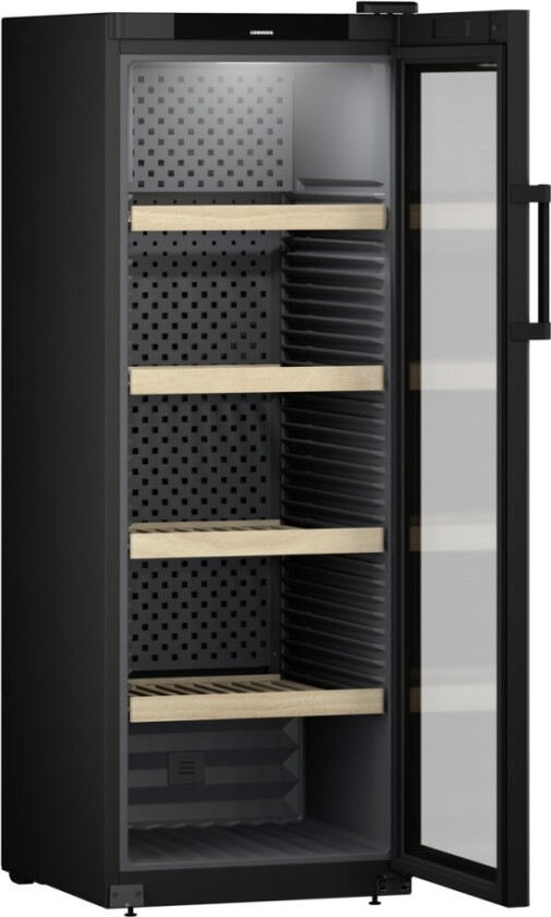 Wpbl 5001, Termoelektrisk Vinkjøler, Frittstående, 196 Flasker, F, Innebygd Lys, Sort