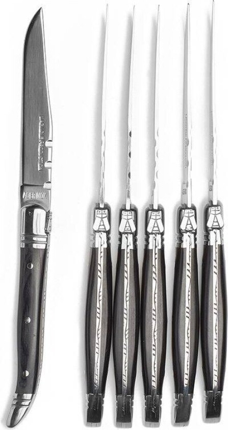 Bilde av Laguiole Heritage Biffkniver 6 Stk Svart