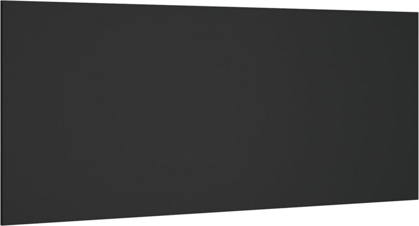 Sengegavl svart 200x1,5x80 cm konstruert tre - Svart