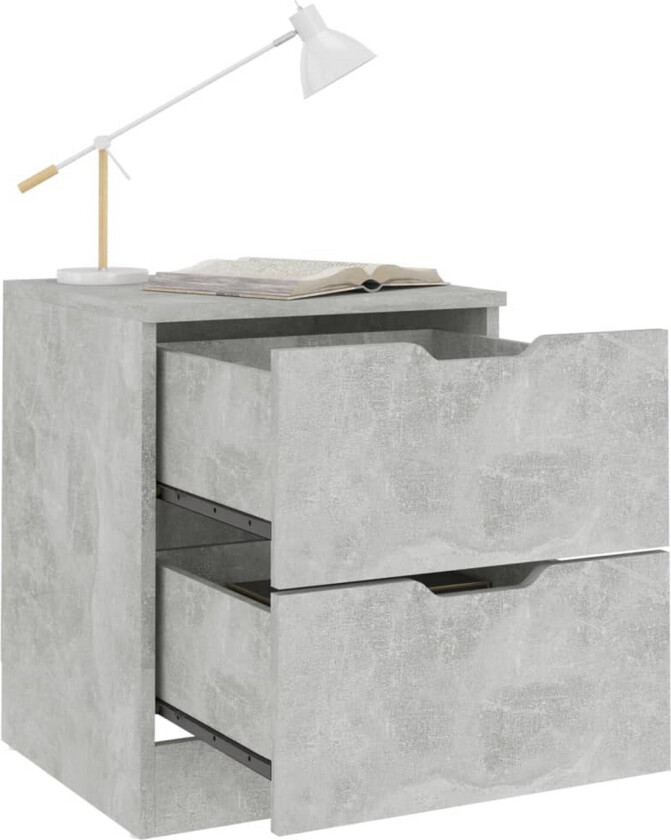 Nattbord betonggrå 40x40x50 cm sponplate - Grå