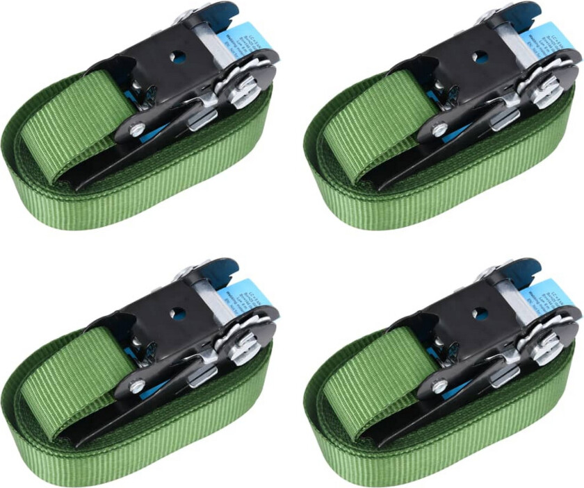 Bilde av Jekkestropper med skralle 4 stk 800 daN 6 m grønn - Grønn