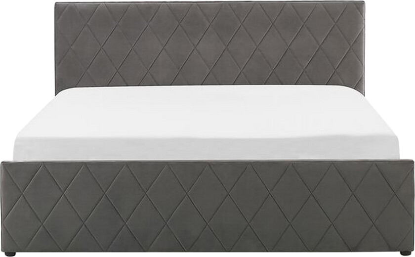 Rochefort Oppbevaringsseng 180x200 cm - Fløyel/Grå