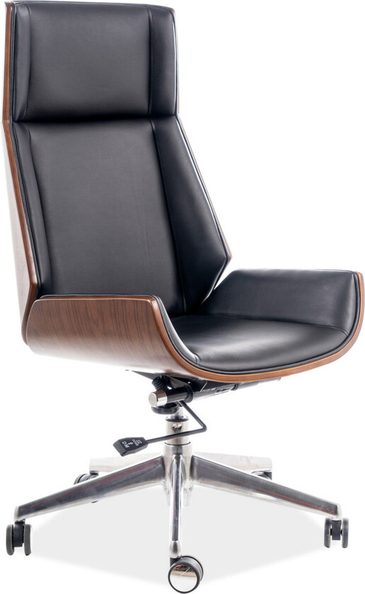 Artemas Kontorstol Justerbar - Kunstlær/Svart/Sølv