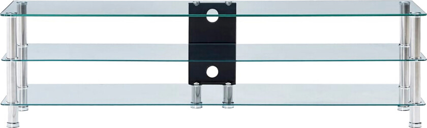 TV-benk gjennomsiktig 150x40x40 cm herdet glass - Transparent