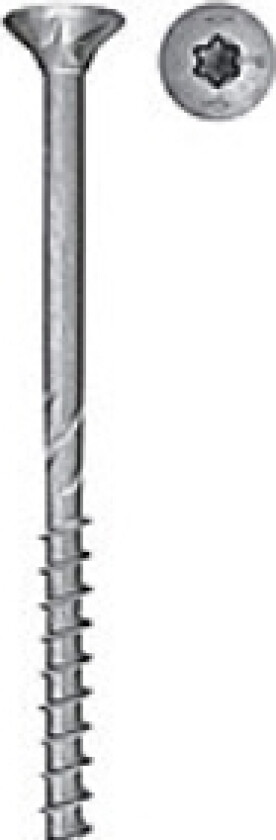 Powerfast Spånskrue Bz - Delgev., 3,5X25mm, Bz/Udendørs, Tx20 Uh, Pakke A 200Stk