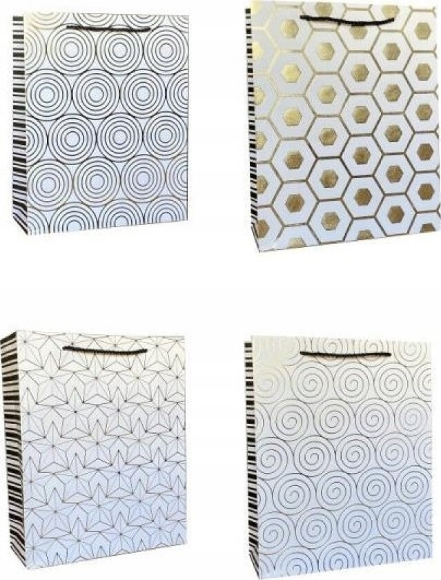 Ju-Piter Ensfarget Gavepose Med Preging 958A 30X40x12cm P12 Blandingspris For 1 Stk.