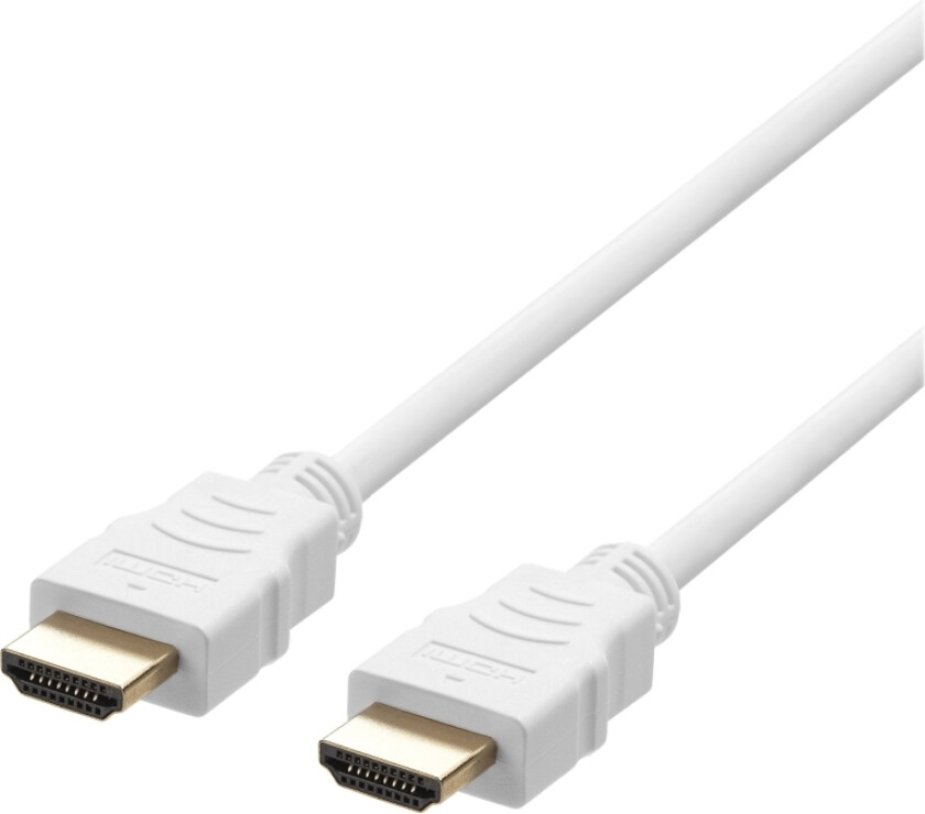 - Ultra High Speed - Hdmi-Kabel Med Ethernet - Hdmi Hann Til Hdmi Hann - 1 M - Hvit - 4K 120 Hz Støtte, 8K 60Hz Støtte