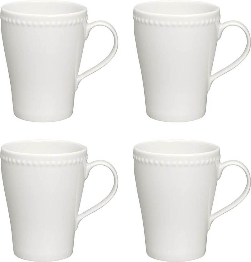 Dots krus 35 cl 4 stk. Kremhvit