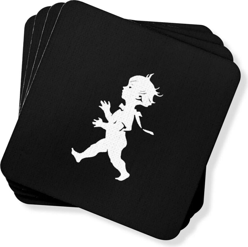 Solstickan glassunderlag 10 x 10 cm 4 pakning Svart