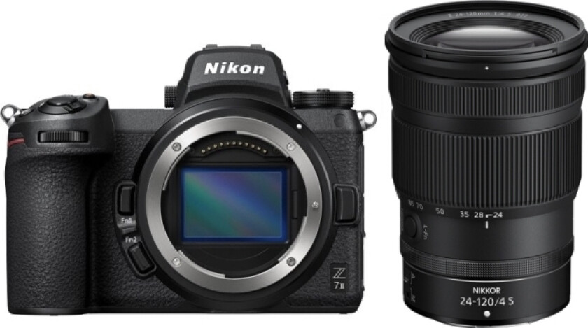 Z 7Ii + Nikkor Z 24-120Mm F/4 S, 45,7 Mp, 8256 X 5504 Piksler, Cmos, 4K Ultra Hd, Berøringsskjerm, Sort