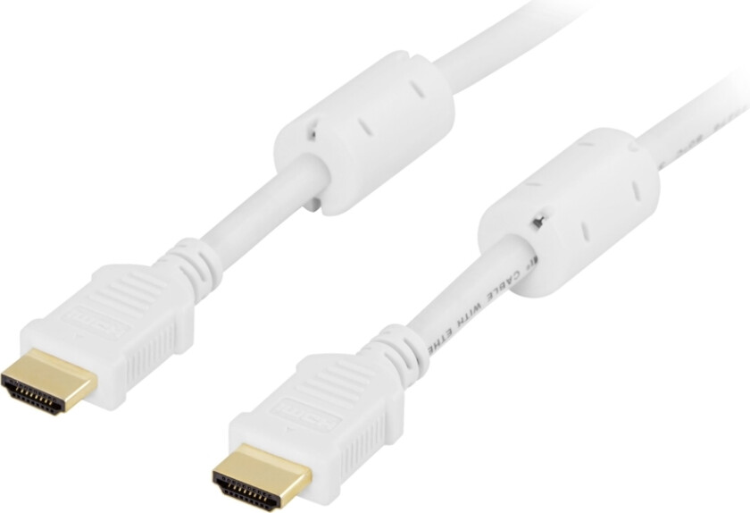 Hdmi-1020A - Hdmi-Kabel Med Ethernet - Hdmi Hann Til Hdmi Hann - 2 M - Hvit