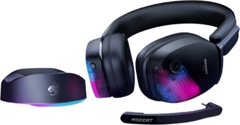 Roccat Syn Max Air Black - Kabelloses Rgb-Gaming-Headset Mit 3D-Audio Und Dockingstation