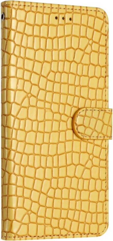 Samsung Galaxy A06 Flip Deksel med Crocodile Texture - Kunstskinn - Gul