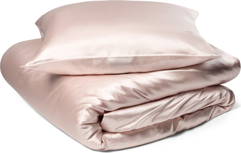 Sengetøy av silke 140x220 cm - Støvet rosa sengetøy - Sengesett i 100 % morbærsilke - By Borg