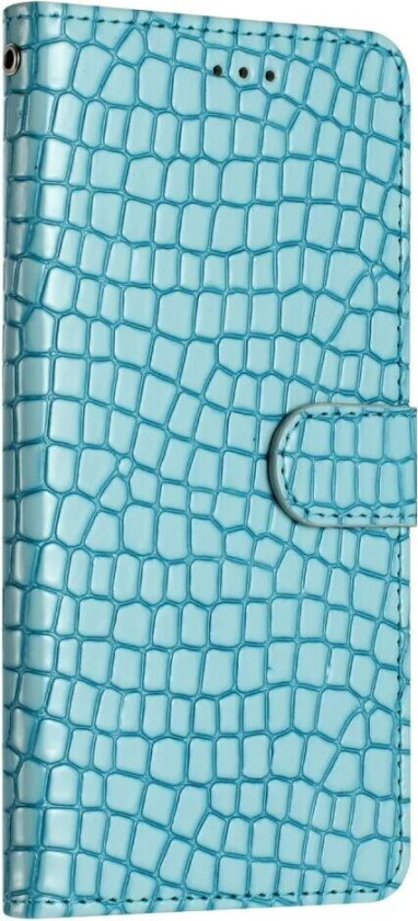 Samsung Galaxy A06 Flip Deksel med Crocodile Texture - Kunstskinn - Blå