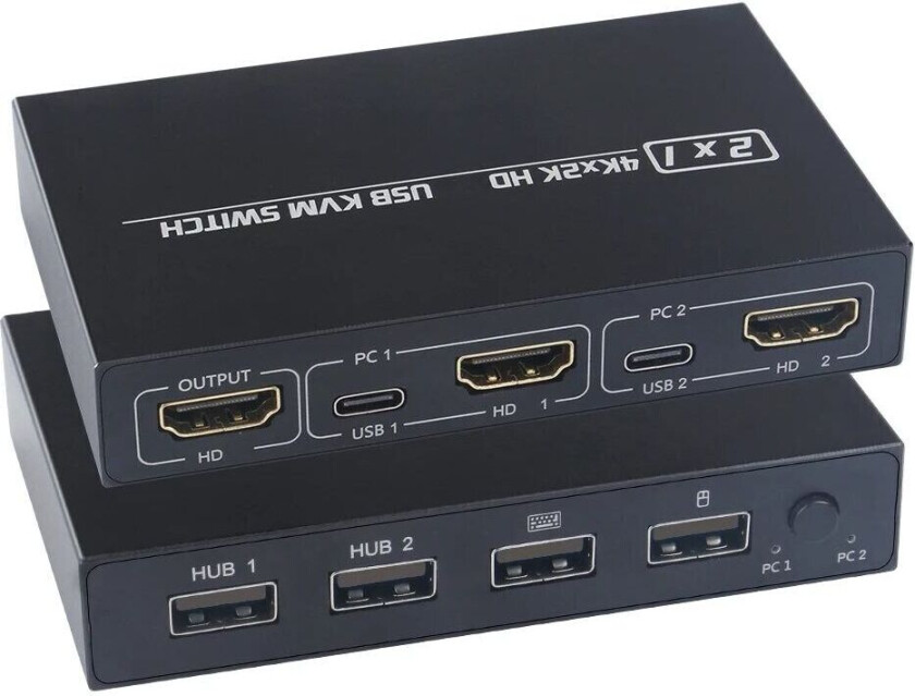 Nsf 4K*2K KVM 2-i-1 HDMI-kompatibel/USB KVM Switch Støtte