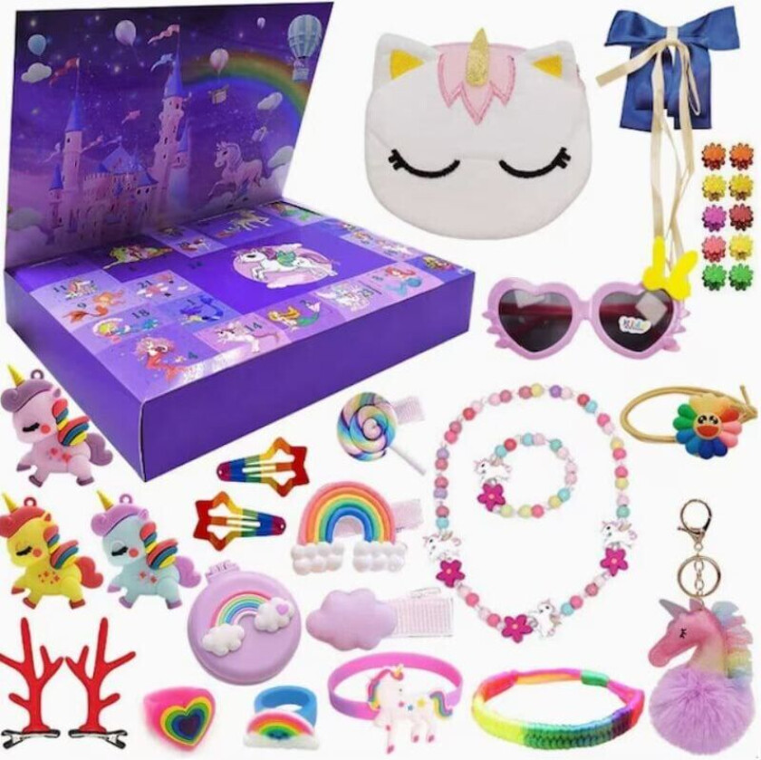 Adventskalender - Unicorn - Enhörningspresent - Julkalender 2024