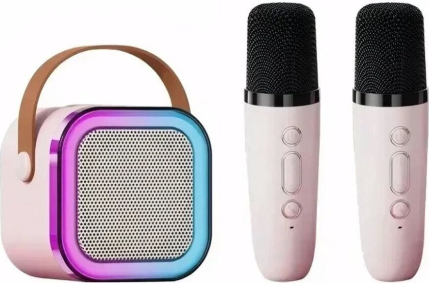 Nsf K12 Karaoke Maskin Bærbar Bluetooth 5.3 PA Høyttaler System med 1-2 Trådløse mikrofoner