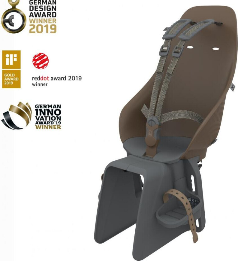 Urban Iki barnesete bakmontert bagasjebrett brun/svart