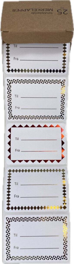 Merkelapper Selvklebende 25 Stk I Eske