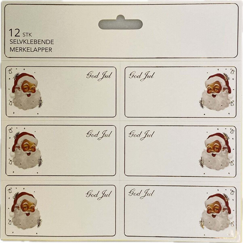 Bilde av Merkelapper Selvklebende 12 Stk Julenisse