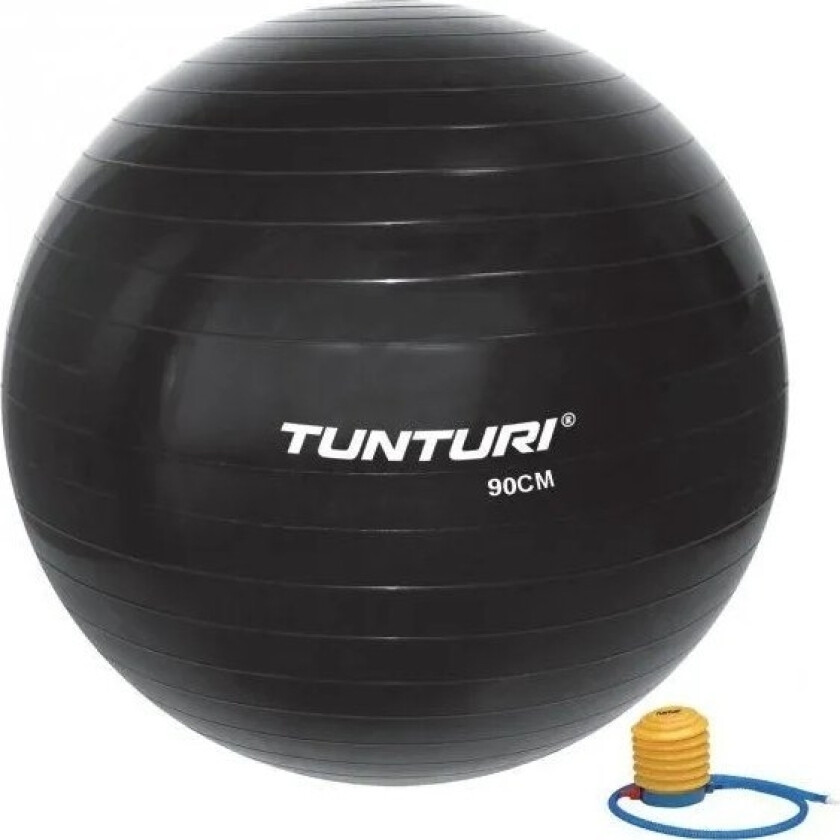 Gymball Treningsball Med Pumpe 90Cm, Svart