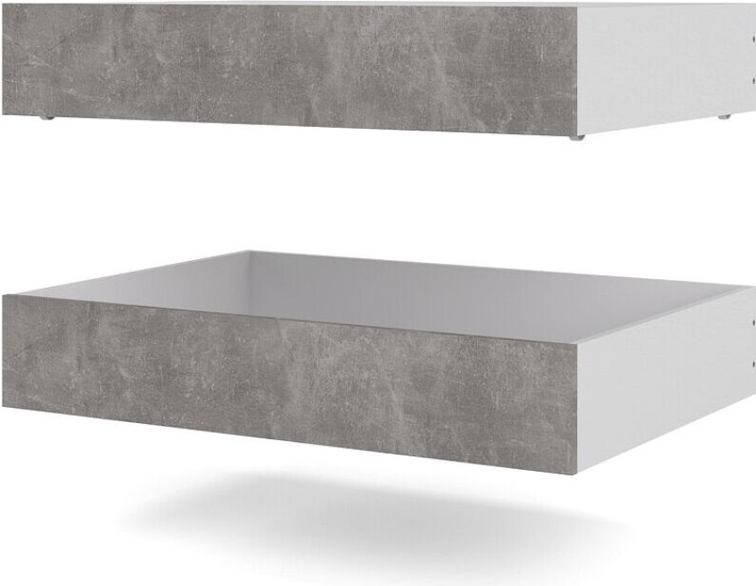 Nada seng 2 sengeskuffer bredde 99 cm, betong dekor.