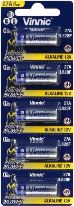 Batteries For The Car Remote Control 27A Blister 5 Pcs L828