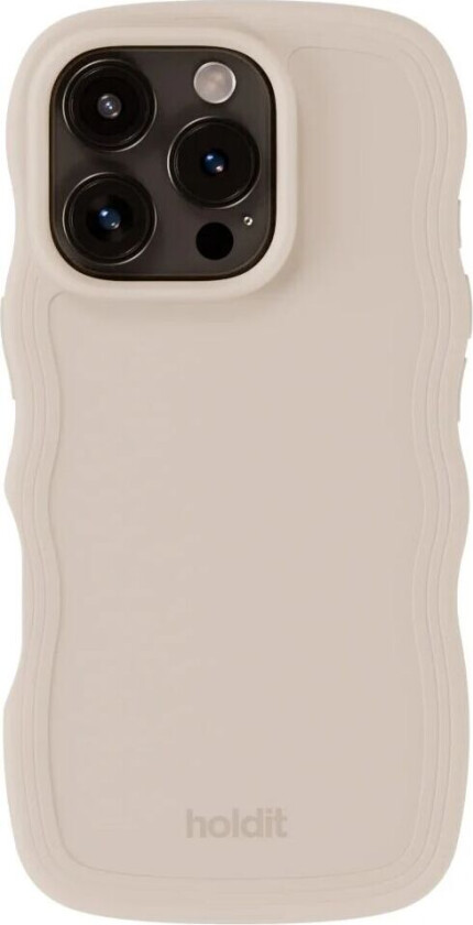 Holdit iPhone 16 Pro Wavy Deksel - Light Beige