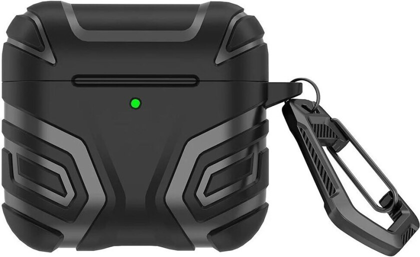 Apple AirPods (4. gen.) Robust Silikon Deksel med Karabinkrok - Svart