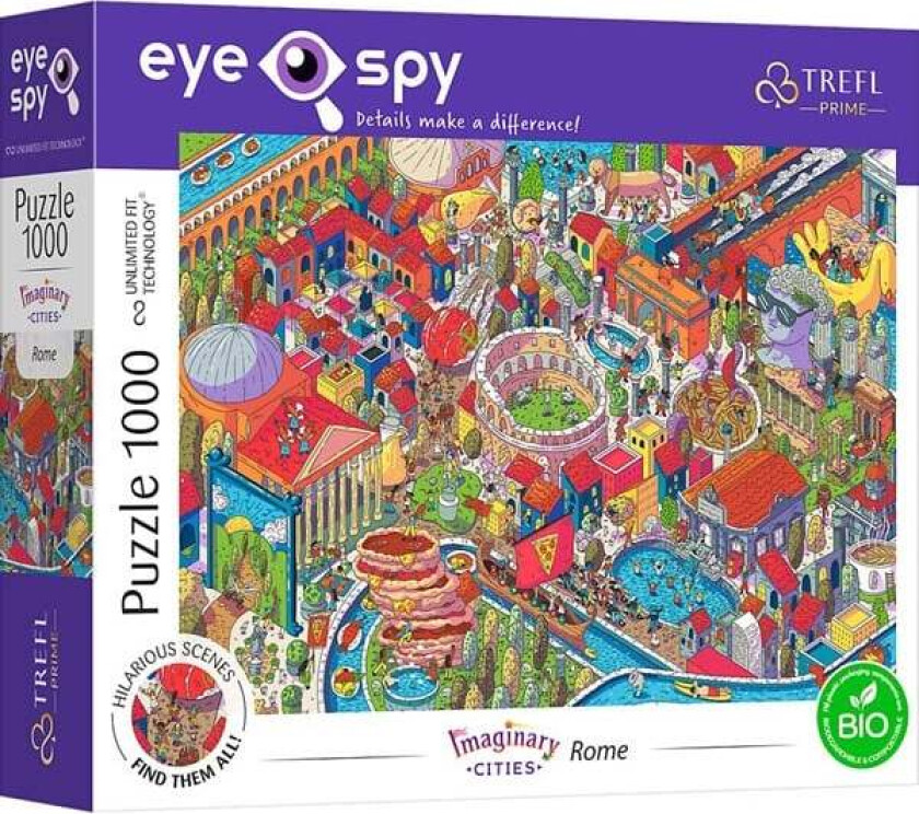 Puzzle - Unlimited Fit - EYE-SPY - IMAGINARY CITIES: Rome Italy (1000 pieces) Gulv
