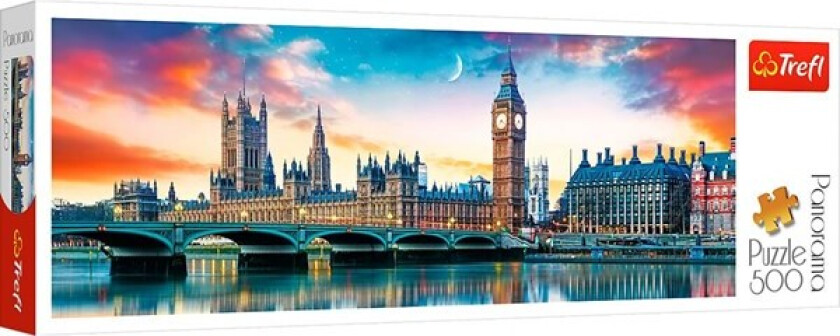 Puzzle - Panorama - Big Ben and Palace of Westminster London (500 pieces) Gulv