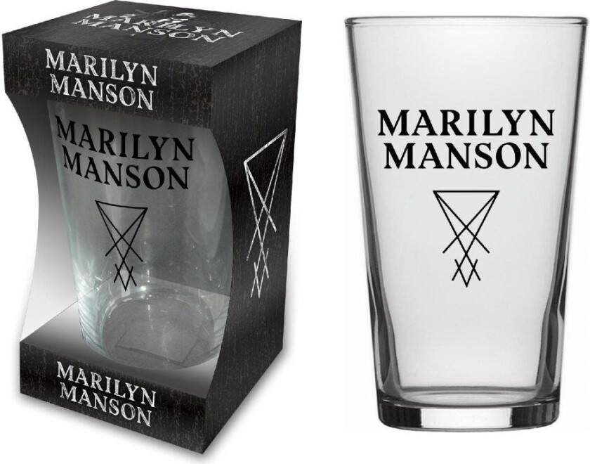 MARILYN MANSON - LOGO - BEER GLASS (BOXED)