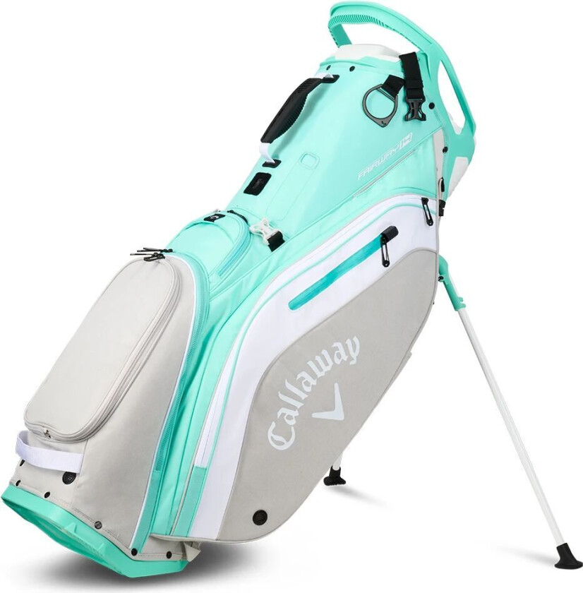Fairway 14 Bærebag Aqua/hvit/sølv